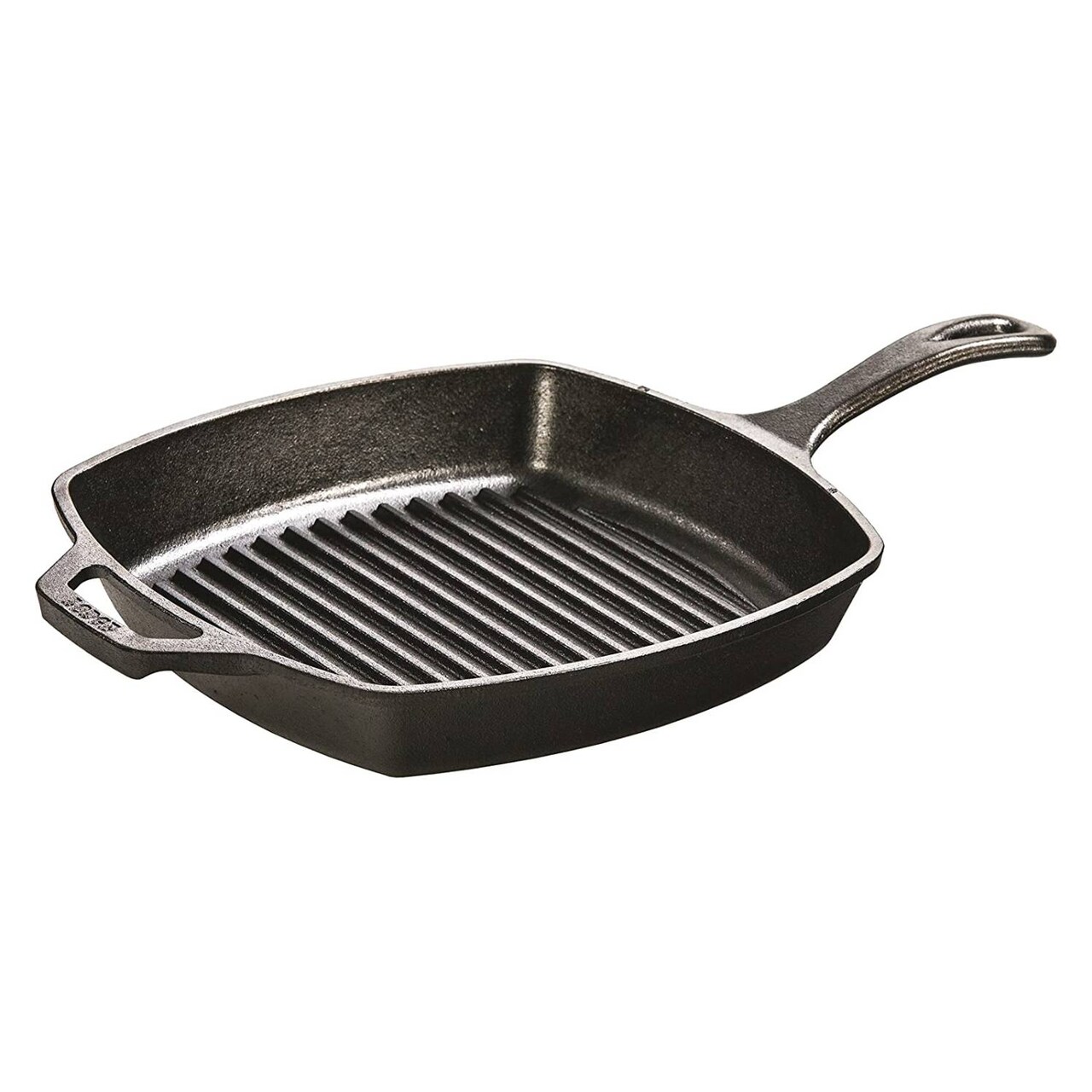 Lodge Cast Iron Square Grill Pan for Indoor/Outdoor Use, 10.5